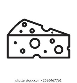 cheese icon Thin line illustration