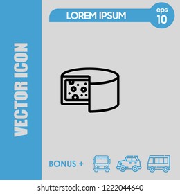 Cheese icon vector