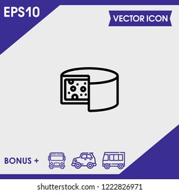 Cheese icon vector