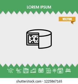 Cheese icon vector