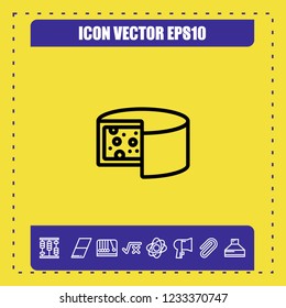 Cheese icon vector