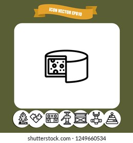 Cheese icon vector