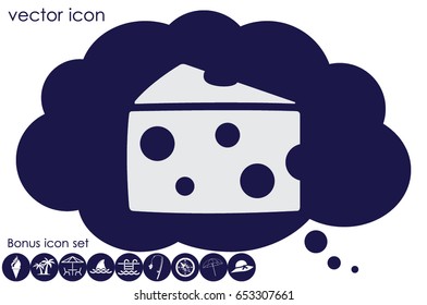 Cheese icon vector