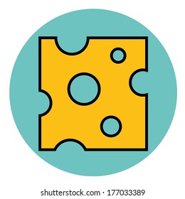 cheese icon vector background