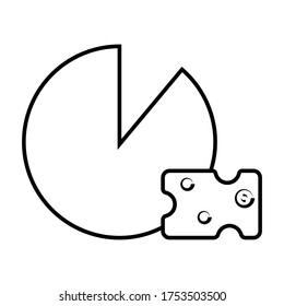 cheese icon vector from breakfast photo