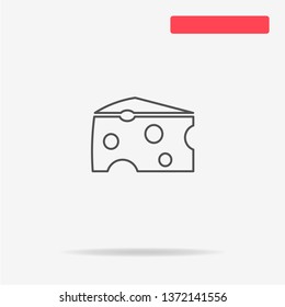 Cheese icon. Vector concept illustration for design.