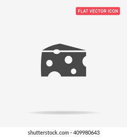 Cheese icon. Vector concept illustration for design.