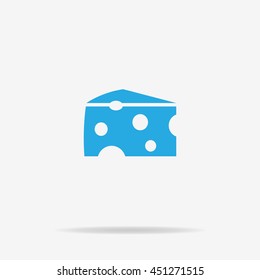 Cheese icon. Vector concept illustration for design.