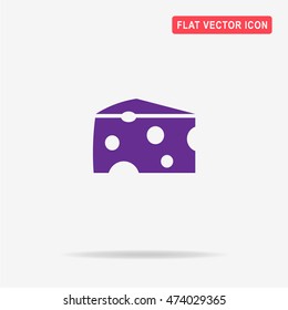 Cheese icon. Vector concept illustration for design.