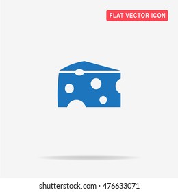 Cheese icon. Vector concept illustration for design.