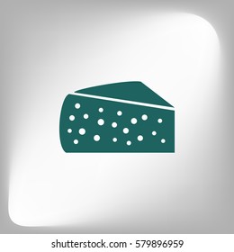 Cheese icon. Vector concept illustration