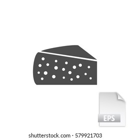 Cheese icon. Vector concept illustration