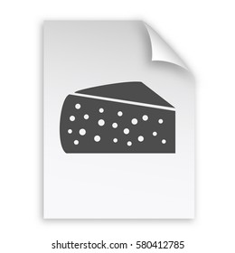 Cheese icon. Vector concept illustration