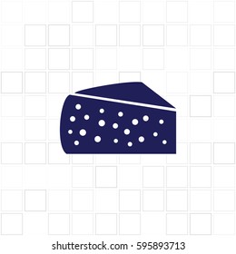 Cheese icon. Vector concept illustration