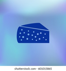 Cheese icon. Vector concept illustration