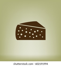 Cheese icon. Vector concept illustration