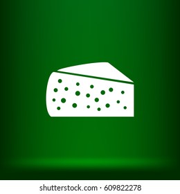 Cheese icon. Vector concept illustration