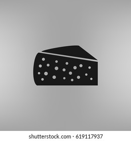 Cheese icon. Vector concept illustration