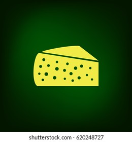 Cheese icon. Vector concept illustration