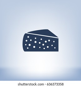 Cheese icon. Vector concept illustration