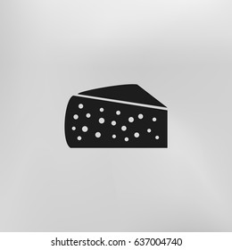 Cheese icon. Vector concept illustration