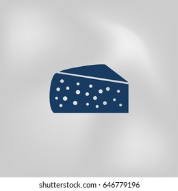 Cheese icon. Vector concept illustration