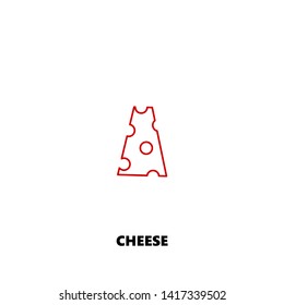 cheese icon. cheese vector design. sign design. red color