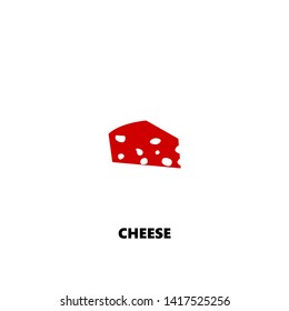 cheese icon. cheese vector design. sign design. red color