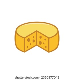 plantilla de diseño de vector de icono de queso en fondo blanco
