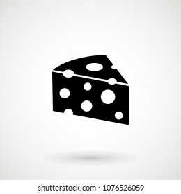 Cheese icon vector, filled flat sign, solid pictogram isolated on white, logo illustration.