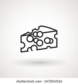 Cheese icon vector, filled flat sign, solid pictogram isolated on white, logo illustration