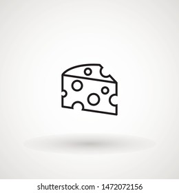 Cheese icon vector, filled flat sign, solid pictogram isolated on white, logo illustration.
