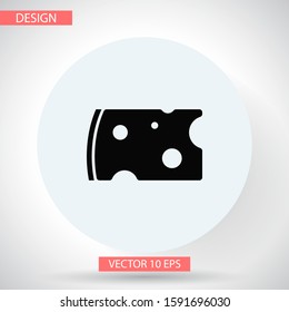 Cheese icon vector, filled flat sign, solid pictogram isolated icon vector on white, icon vector logo illustration