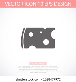 Cheese icon vector, filled flat sign, solid pictogram isolated icon vector on white, icon vector logo illustration