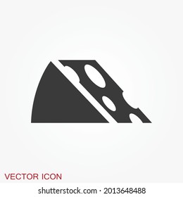 Cheese icon vector, filled flat sign, logo illustration