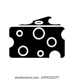 Cheese icon vector, filled flat sign, solid pictogram isolated on white, logo illustration
