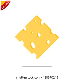 Cheese Icon, Vector Cheese Icn, Isolated Cheese Symbol