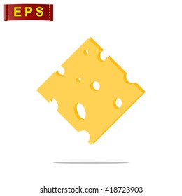 cheese icon, vector cheese icn, isolated cheese symbol
