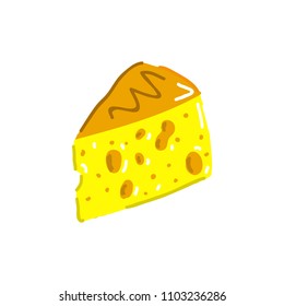 Cheese icon. Vector illustration