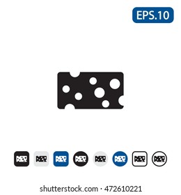 Cheese icon. Vector illustration. 