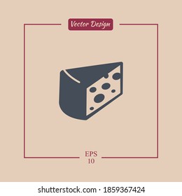 cheese icon. Vector illustration EPS 10.