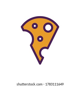 cheese icon vector illustration filled outline style. food icon set.
