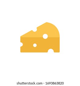 Icono de queso ilustración de estilo plano. aislado sobre fondo blanco