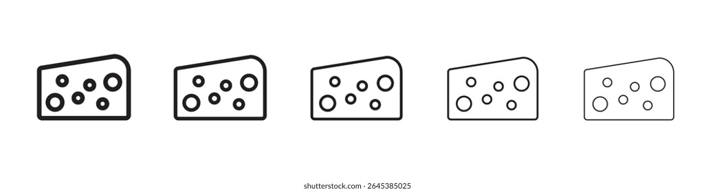 Icono de queso Ilustración vectorial aislada