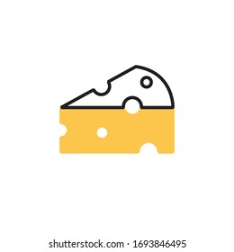 Icono de queso ilustración de estilo moderno. aislado sobre fondo blanco
