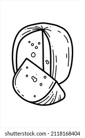 Cheese icon - vector illustration on white