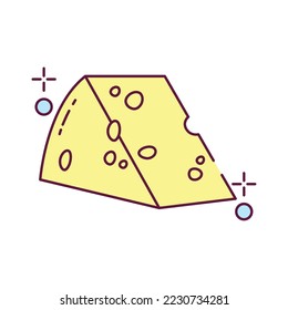 cheese icon vector image on white background