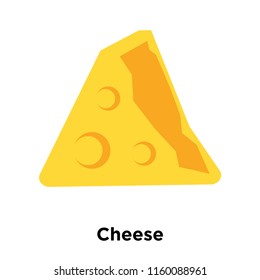 Cheese icon vector isolated on white background, Cheese transparent sign