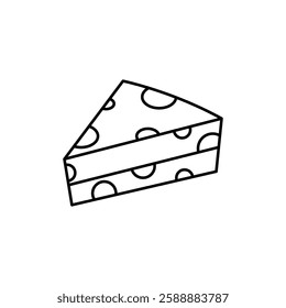 cheese icon Vector logo set flat