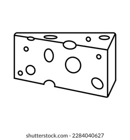 Vector de iconos de queso. Signo de ilustración de producto de leche. Símbolo de comida. Logo de la granja de queso.